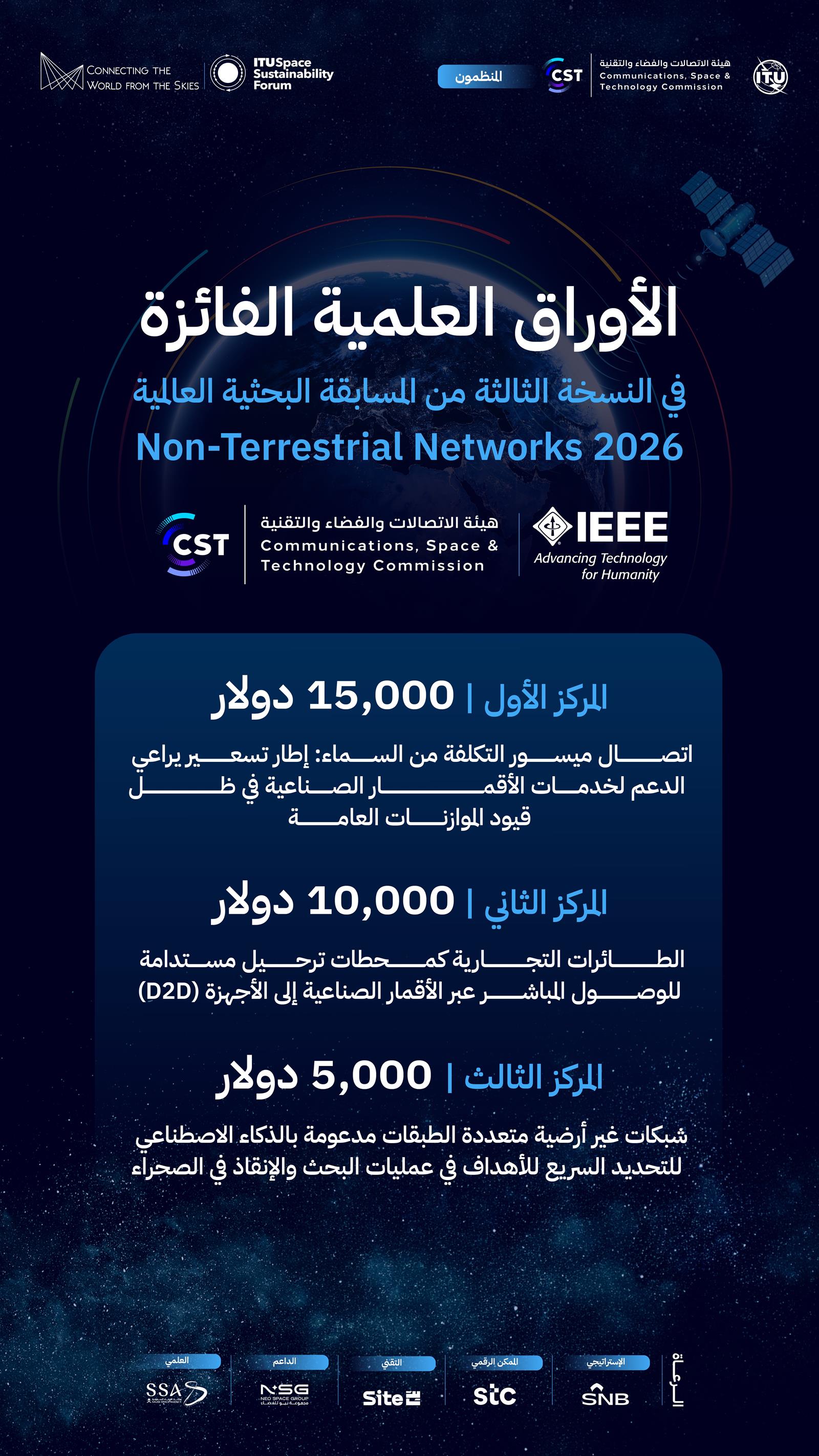 تكريم أبحاث عالمية في الشبكات غير الأرضية واتصالات الجيل المقبل